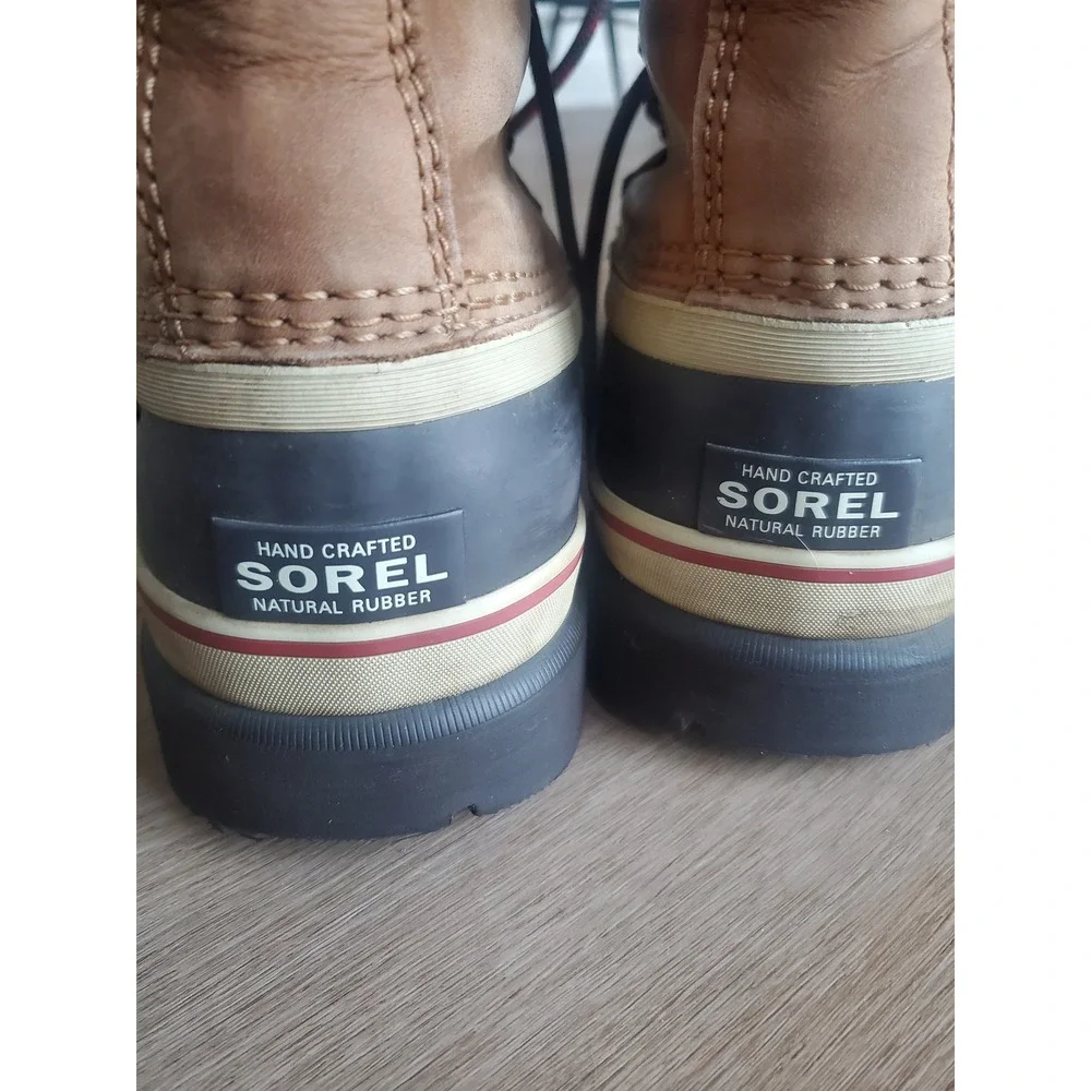 Sorel Caribou Waterproof Winter Boots Brown Leather, LL5395-242 Womens 11
